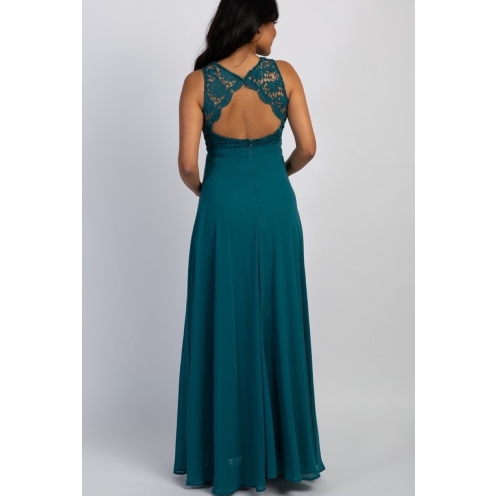PinkBlush crochet lace maxi maternity dress 💕 - Picture 3 of 4
